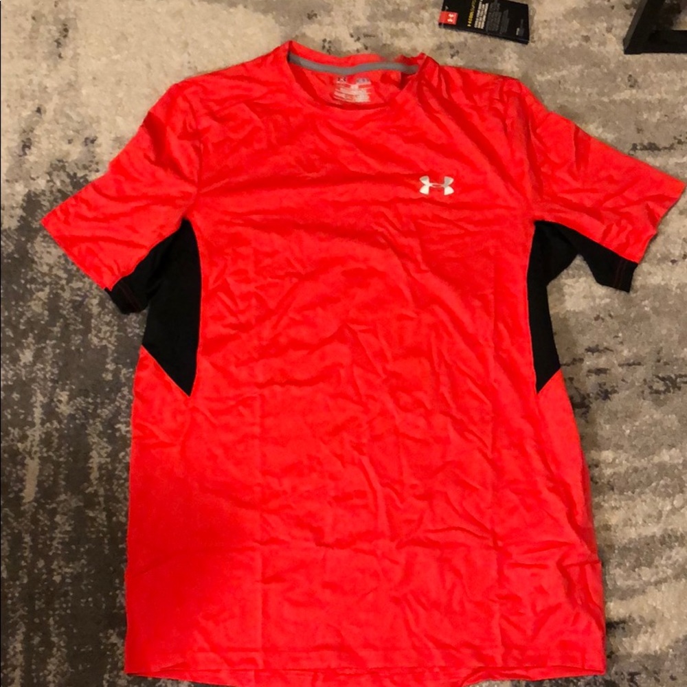 Under Armour Orange Coolswitch Running Shirt - Picture 3 of 8